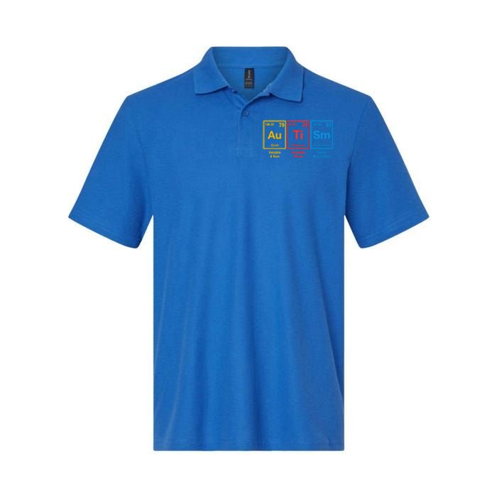 Autism Awareness Elets Periodic Table Asd Cute Gift Softstyle Adult Sport Polo