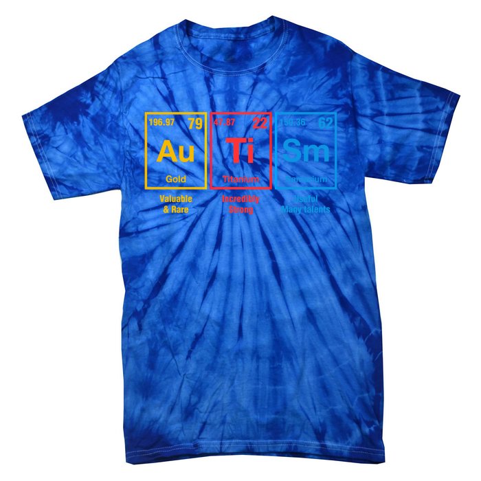 Autism Awareness Elets Periodic Table Asd Cute Gift Tie-Dye T-Shirt