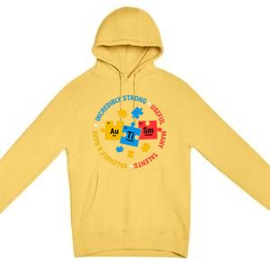 Autism Awareness Elets Periodic Table Asd Meaningful Gift Premium Pullover Hoodie