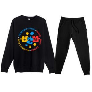 Autism Awareness Elets Periodic Table Asd Meaningful Gift Premium Crewneck Sweatsuit Set