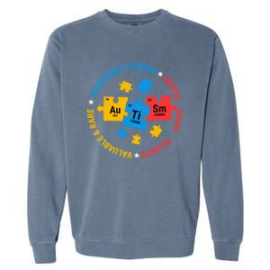 Autism Awareness Elets Periodic Table Asd Meaningful Gift Garment-Dyed Sweatshirt