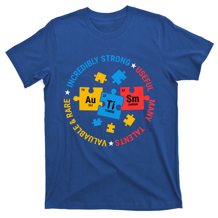 Autism Awareness Elets Periodic Table Asd Meaningful Gift T-Shirt