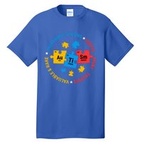 Autism Awareness Elets Periodic Table Asd Meaningful Gift Tall T-Shirt