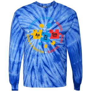 Autism Awareness Elets Periodic Table Asd Meaningful Gift Tie-Dye Long Sleeve Shirt