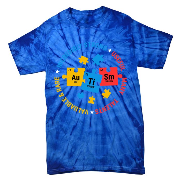 Autism Awareness Elets Periodic Table Asd Meaningful Gift Tie-Dye T-Shirt