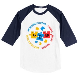 Autism Awareness Elets Periodic Table Asd Meaningful Gift Baseball Sleeve Shirt