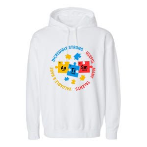 Autism Awareness Elets Periodic Table Asd Meaningful Gift Garment-Dyed Fleece Hoodie