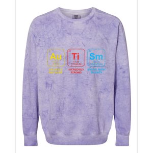 Autism Awareness Elements Periodic Table Asd Colorblast Crewneck Sweatshirt