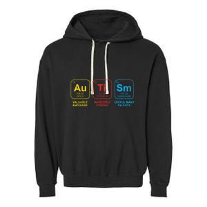 Autism Awareness Elements Periodic Table Asd Garment-Dyed Fleece Hoodie