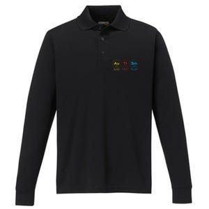 Autism Awareness Elements Periodic Table Asd Performance Long Sleeve Polo