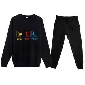 Autism Awareness Elements Periodic Table Asd Premium Crewneck Sweatsuit Set