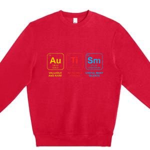 Autism Awareness Elements Periodic Table Asd Premium Crewneck Sweatshirt