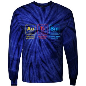 Autism Awareness Elements Periodic Table Asd Tie-Dye Long Sleeve Shirt