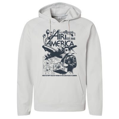 Air America Est1946 Performance Fleece Hoodie