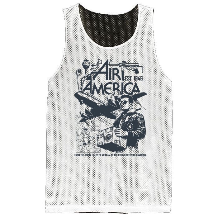 Air America Est1946 Mesh Reversible Basketball Jersey Tank