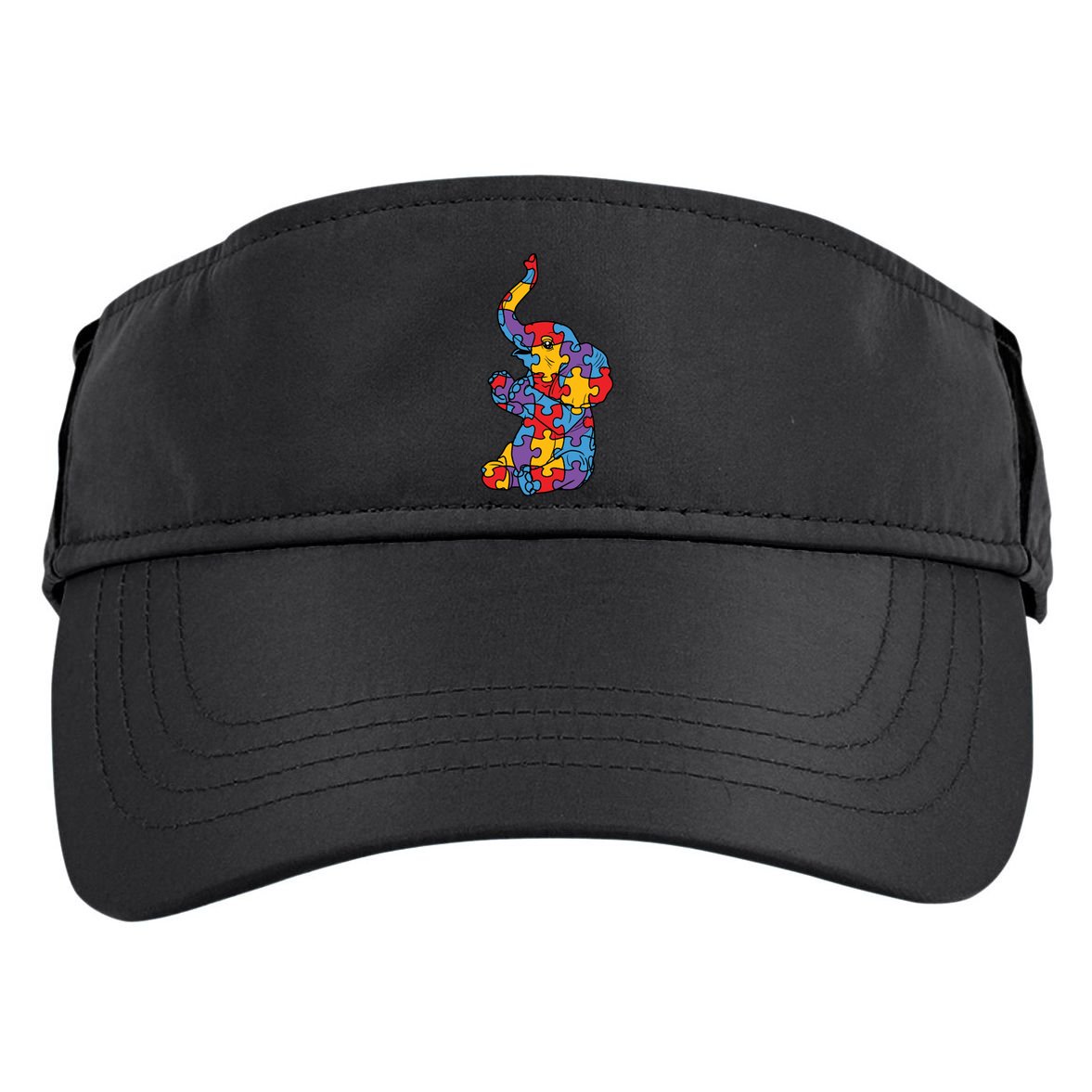 Autism Awareness Elephant Puzzle Pieces Adult Drive Performance Visor
