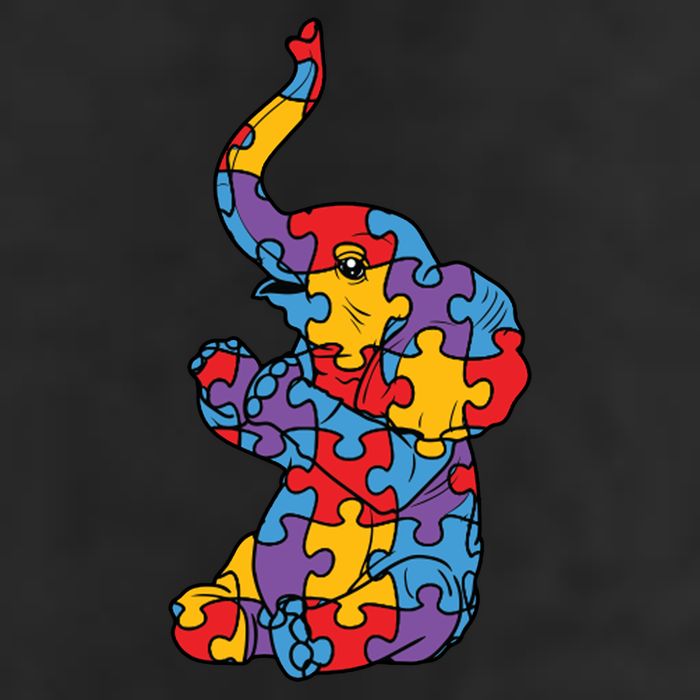 Autism Awareness Elephant Puzzle Pieces Adult Drive Performance Visor