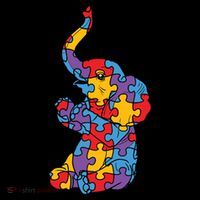 Autism Awareness Elephant Puzzle Pieces Mesh Reversible Basketball Jersey Tank