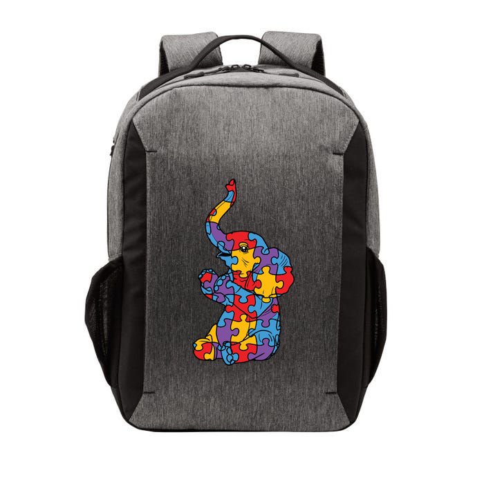 Autism Awareness Elephant Puzzle Pieces Vector Backpack