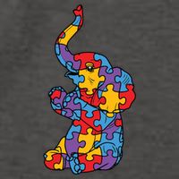 Autism Awareness Elephant Puzzle Pieces Vector Backpack