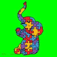 Autism Awareness Elephant Puzzle Pieces T-Shirt