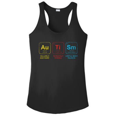 Autism Awareness Elements Periodic Table ASD Ladies PosiCharge Competitor Racerback Tank