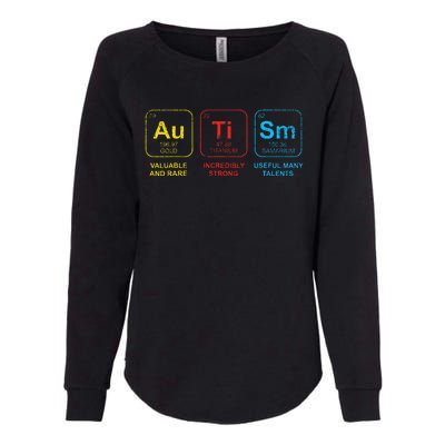 Autism Awareness Elements Periodic Table ASD Womens California Wash Sweatshirt