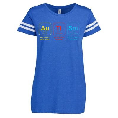 Autism Awareness Elements Periodic Table ASD Enza Ladies Jersey Football T-Shirt