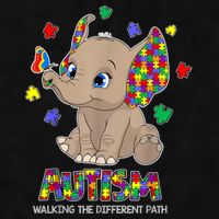 Autism Awareness Elephant Walking The Different Path Puzzle Ladies PosiCharge Tri-Blend Wicking Tank