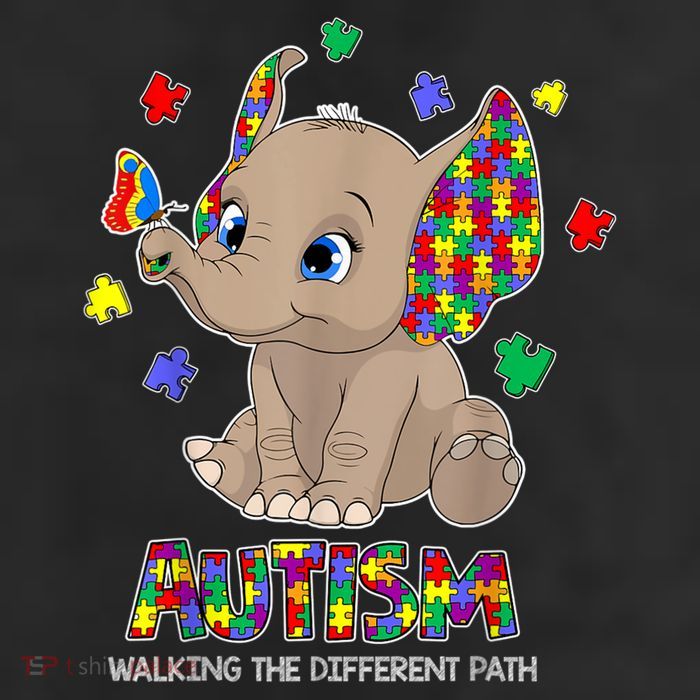 Autism Awareness Elephant Walking The Different Path Puzzle Cool Comfort Performance Bucket Hat