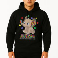 Autism Awareness Elephant Walking The Different Path Puzzle Hoodie