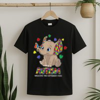 Autism Awareness Elephant Walking The Different Path Puzzle T-Shirt