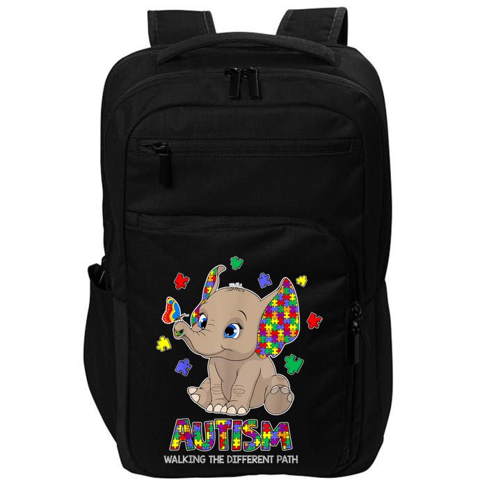 Autism Awareness Elephant Walking The Different Path Puzzle Impact Tech Backpack