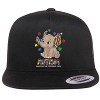 Autism Awareness Elephant Walking The Different Path Puzzle Flatbill Hat