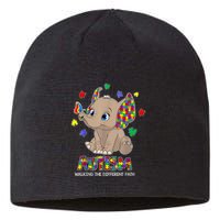 Autism Awareness Elephant Walking The Different Path Puzzle Sustainable Beanie