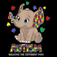 Autism Awareness Elephant Walking The Different Path Puzzle 16 in Basic Backpack