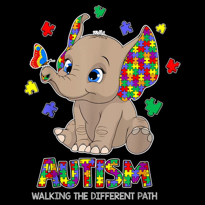 Autism Awareness Elephant Walking The Different Path Puzzle 16 in Basic Backpack
