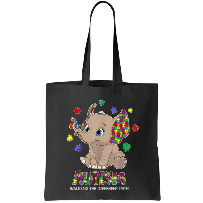 Autism Awareness Elephant Walking The Different Path Puzzle Bag
