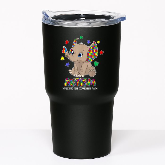 Autism Awareness Elephant Walking The Different Path Puzzle Tumbler