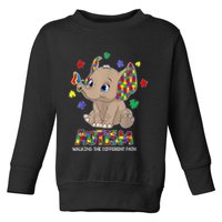 Autism Awareness Elephant Walking The Different Path Puzzle Toddler Sweatshirt