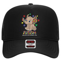 Autism Awareness Elephant Walking The Different Path Puzzle Trucker Hat