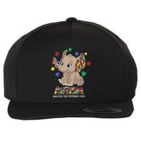 Autism Awareness Elephant Walking The Different Path Puzzle Wool Snapback Cap