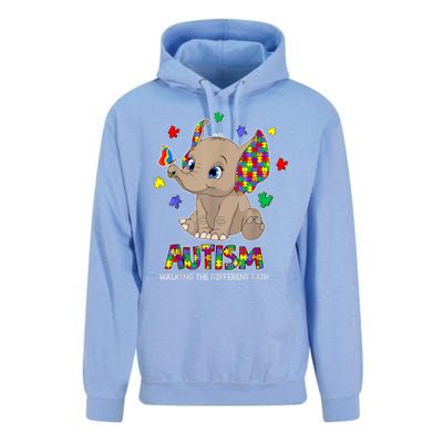 Autism Awareness Elephant Walking The Different Path Puzzle Unisex Surf Hoodie