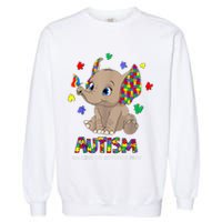 Autism Awareness Elephant Walking The Different Path Puzzle Garment-Dyed Sweatshirt