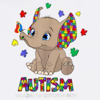 Autism Awareness Elephant Walking The Different Path Puzzle Garment-Dyed Sweatshirt