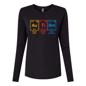 Autism Awareness Elets Periodic Table Asd Gift Womens Cotton Relaxed Long Sleeve T-Shirt