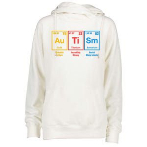 Autism Awareness Elets Periodic Table Asd Gift Womens Funnel Neck Pullover Hood