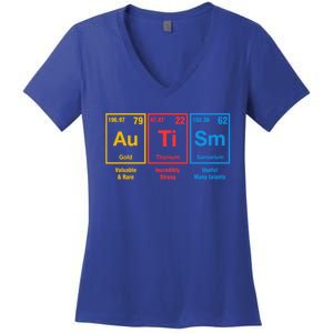 Autism Awareness Elets Periodic Table Asd Gift Women's V-Neck T-Shirt