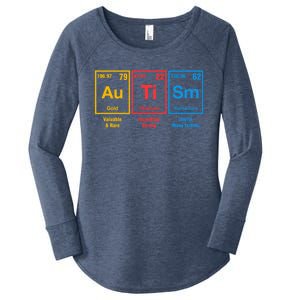 Autism Awareness Elets Periodic Table Asd Gift Women's Perfect Tri Tunic Long Sleeve Shirt