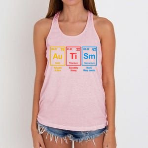 Autism Awareness Elets Periodic Table Asd Gift Women's Knotted Racerback Tank